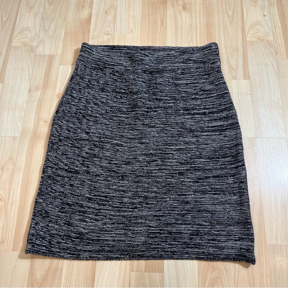 Loft black and gray heathered cotton sweater skirt‎ size XS Women’s